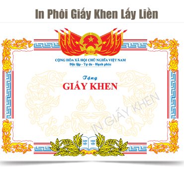 In Giấy Khen Giá Rẻ Uy Tín Tại Việt Gia Bảo – Đa Dạng Mẫu Mã